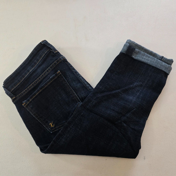 Kut From The Kloth Capri Women's 4 Blue Dark Wash Catherine Ankle Straight Leg - Picture 12 of 16